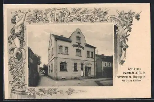 AK Neustadt a. W., Restaurant von Franz Lindner