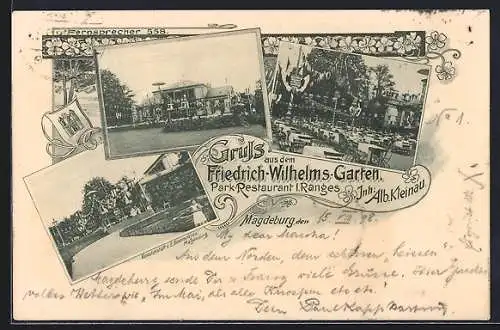 AK Magdeburg, Park-Restaurant Friedrich-Wilhelms-Garten