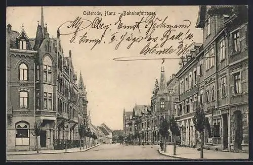 AK Osterode / Harz, Blick in die Bahnhofstrasse
