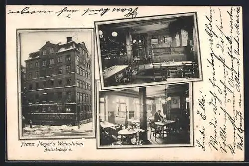 AK Hamburg, Restaurant Franz Meyers Weinstuben, Zollenbrücke 5
