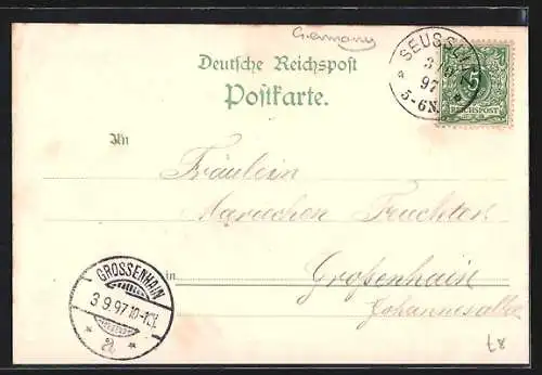 Lithographie Diesbar, Villa Herbst, Königl. Forsthaus, Böse Brüder