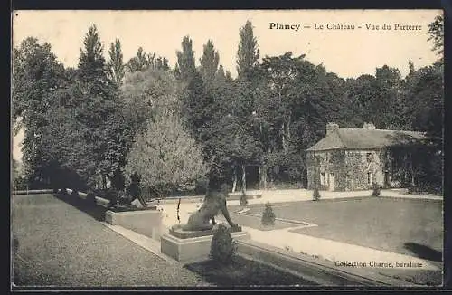 AK Plancy, Le Château, Vue du Parterre