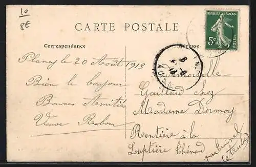 AK Plancy, Le Château, Vue du Parterre