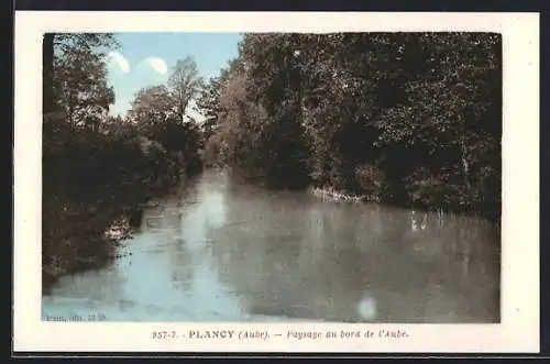 AK Plancy, Paysage au bord de l`Aube