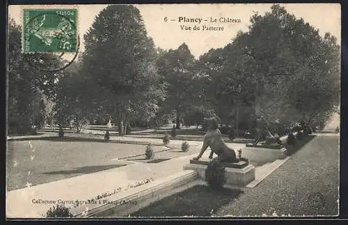 AK Plancy, Le Château, Vue du Parterre