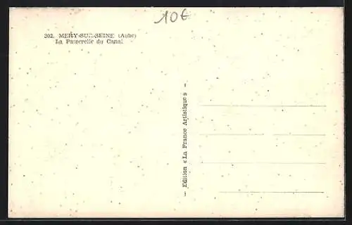 AK Méry-sur-Seine, La Passerelle du Canal