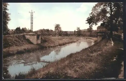 AK Mery-sur-Seine, La Passerelle du Canal