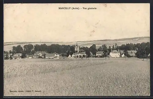 AK Marcilly, Vue générale du village et paysages environnants