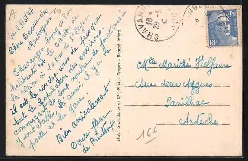 AK Chavanges, Rue du Gillard avec maisons traditionnelles