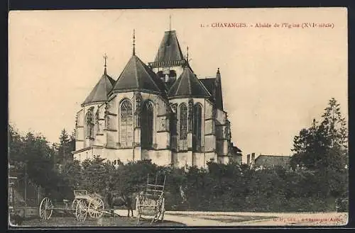 AK Chavanges, Abside de l`Église, XVIe siècle