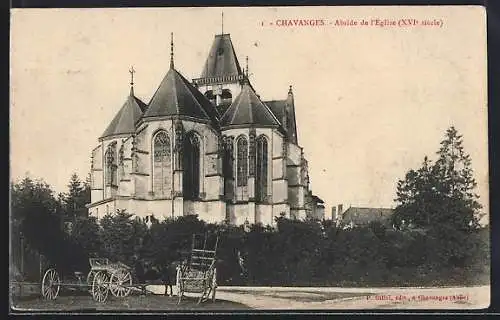 AK Chavanges, Abside de l`Église, XVIe siècle