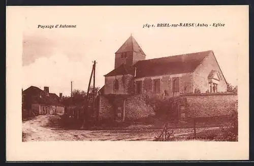 AK Briel-sur-Barse, Église en automne