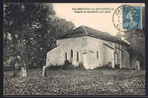 AK Champignol-lez-Mondeville, Chapelle de Mondeville, XIIIe siècle