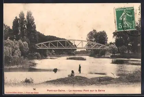 AK Pont-sur-Seine, Le nouveau Pont sur la Seine