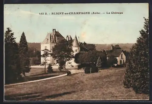 AK Bligny-en-Champagne, Le Château majestueux entouré de verdure