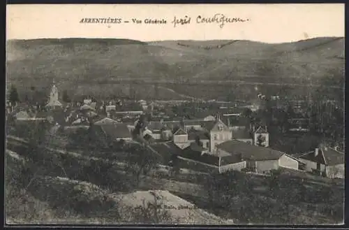 AK Arrentières, Vue générale près Contrexéville