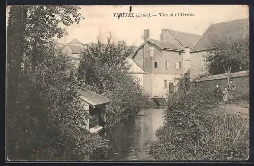 AK Troyes, Vue sur l`Orvin et les maisons environnantes