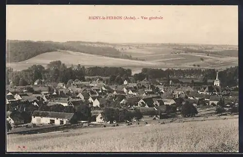 AK Rigny-le-Ferron, Vue générale du village et des collines environnantes