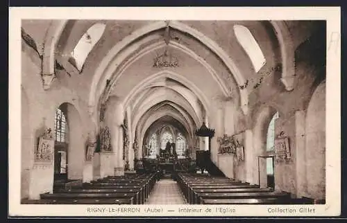 AK Rigny-le-Ferron, Intérieur de l`Église
