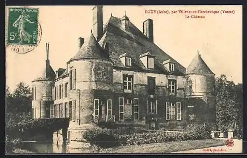 AK Pouy, Le Château par Villeneuve-l`Archevêque, Yonne