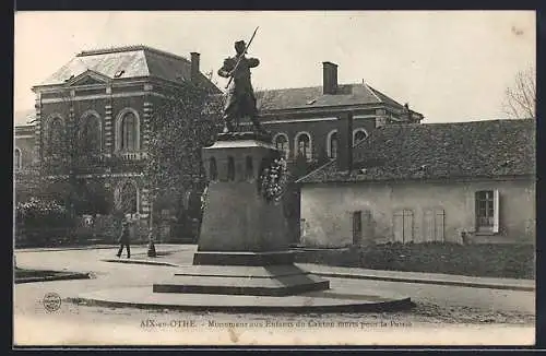 AK Aix-en-Othe, Monument aux Enfants du Canton morts pour la Patrie