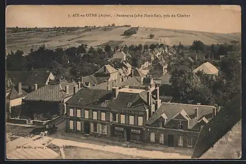 AK Aix-en-Othe, Panorama, côté Nord-Est, pris du clocher