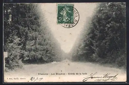 AK Chaource, Les Bruyères, Entrée de la forêt