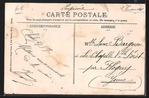 AK Chaource, Les Bruyères, Entrée de la forêt