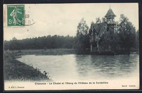 AK Chaource, Le Chalet et l`Étang du Château de la Cordelière