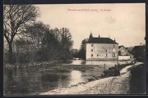 AK Celles-sur-Ource, Le Moulin au bord de la rivière