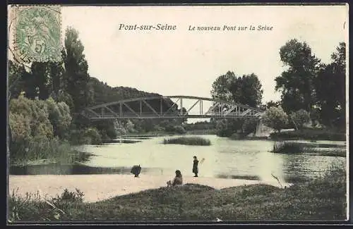 AK Pont-sur-Seine, Le nouveau Pont sur la Seine