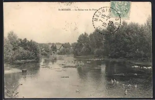 AK St-Mesmin, La Seine vue du pont
