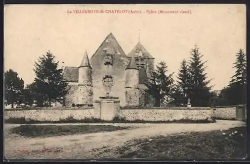 AK Villeneuve-au-Châtelot, Église, Monument classé