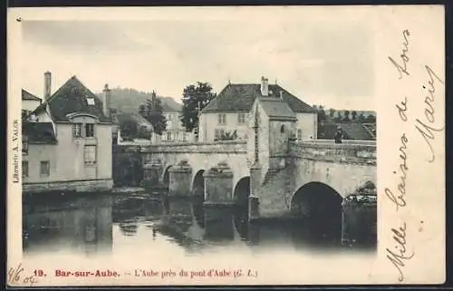 AK Bar-sur-Aube, L`Aube près du pont d`Aube