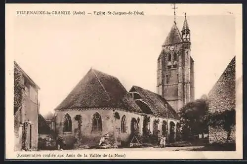 AK Villenauxe-la-Grande, Église St-Jacques-de-Dival