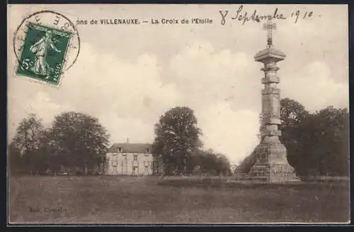 AK Villenauxe, La Croix de l`Étoile et le bâtiment voisin