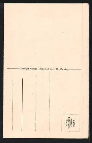 AK Danzig, Strasse Frauengasse mit Kirche