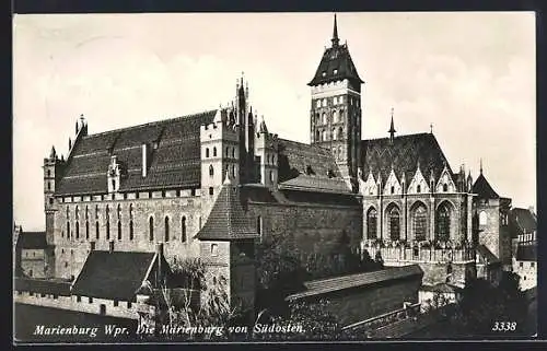 AK Marienburg /Wpr., Die Marienburg von Südosten