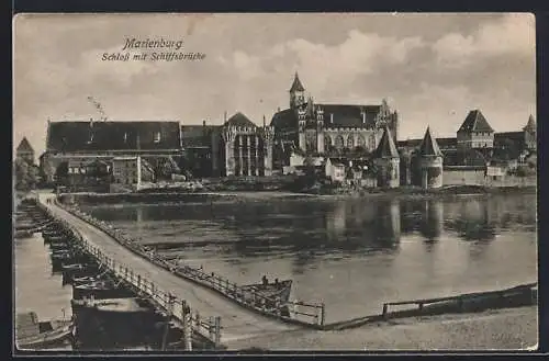AK Marienburg, Schloss mit Schiffsbrücke