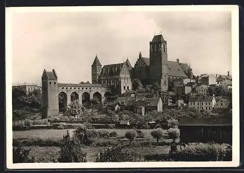 AK Marienwerder, Ordensschloss und Dom von Südwesten