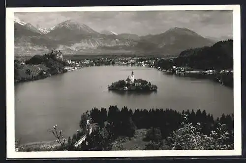 AK Bled, Ortsansicht aus der Vogelschau