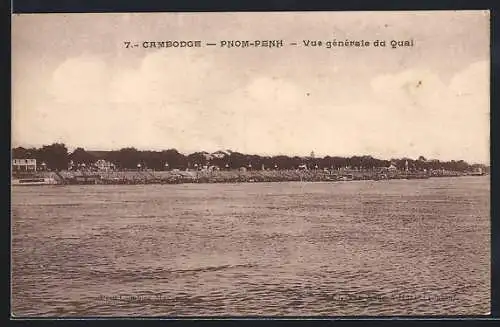 AK Pnom-Penh, Vue generale du Quai