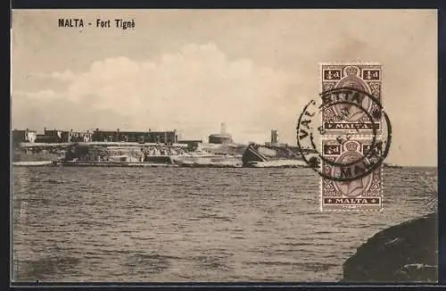 AK Fort Tignè, Ortsansicht vom Meer aus