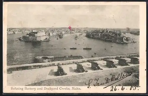 AK Malta, Saluting Battery and Dockyard Creeks