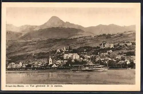 AK Evian-les-Bains, Vue generale de la station
