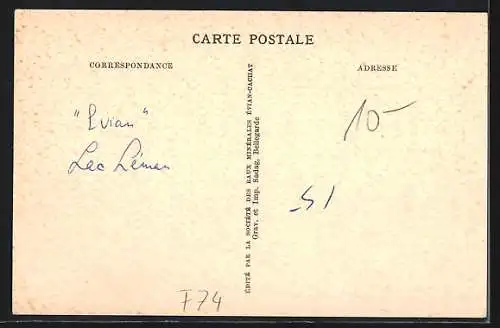 AK Evian-les-Bains, Vue generale de la station