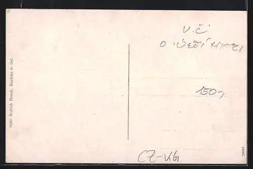 AK Kostelec n. Orl., Ortsansicht aus der Vogelschau