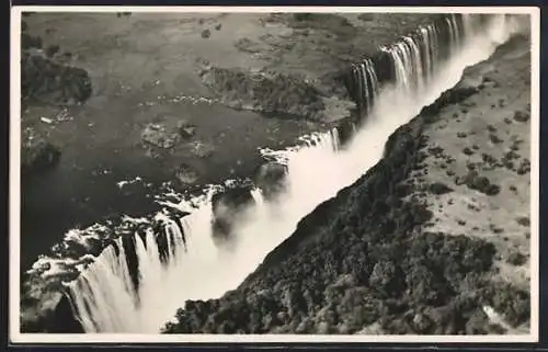 AK Victoria Falls, The Main Falls and Rainbow Falls seen from the air