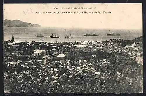 AK Fort-de-France, La Ville, vue du Fort Desaix