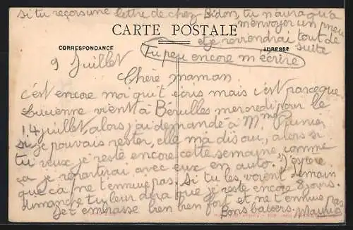 AK Berulles, L`Église, Vue prise de la Craîère